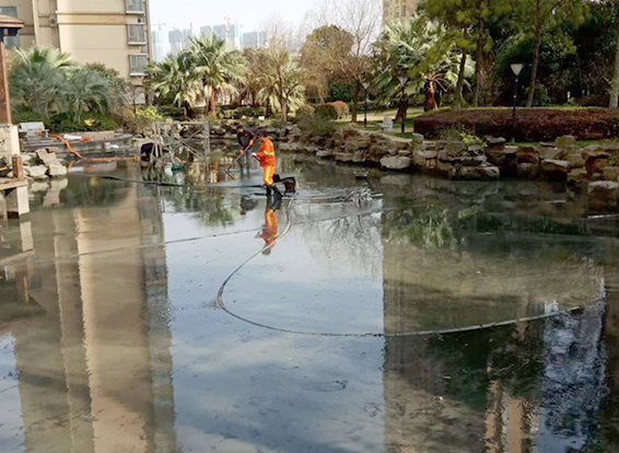 德江景观池淤泥清理